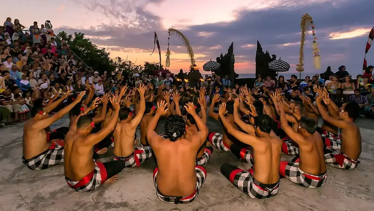 Artist preparing for a live show in Bali